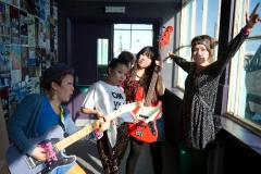 Pinky Piglets backstage @ Concorde 2, Brighton, Sussex, England. Sun, 28 Aug., 2011. 
(c) 2011 Auwyn.com All Rights Reserved