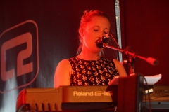 Danielle Wadey playing with Cinerama on Le Bikini Stage at the At the Edge of the Sea at Concorde2, Brighton, Sussex- 20 Aug 2016