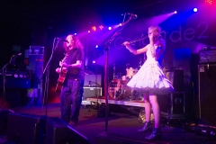 Miles Hunt and Erica Nockalls of the Wonderstuff at The Edge of the Sea mini festival at Concorde2, Brighton - 25 Aug 2013