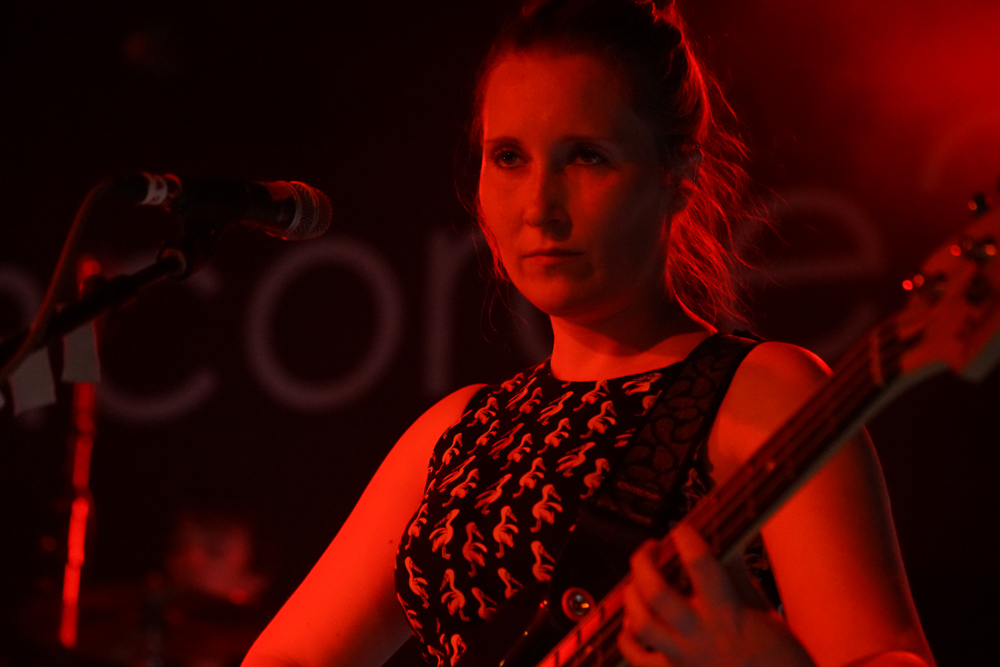 Danielle Wadey playing with Terry de Castro on Le Bikini Stage at the At the Edge of the Sea at Concorde2, Brighton, Sussex- 20 Aug 2016