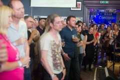 Audience watching Terry de Castro at The Edge of the Sea mini festival at Concorde2, Brighton - 25 Aug 2013