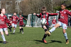 Lewes u8s Vs Woodingdean u8s at Nuffield Playing Fields, Woodingdean, Sussex; 24 Mar, 2019.