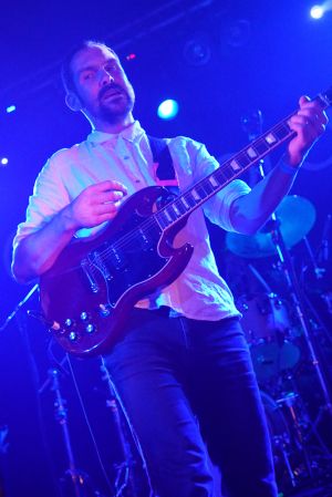 Yan and Noble of British Sea Power at the At the Edge of the Sea mini festival curated by The Wedding Present at Concorde2 in Brighton