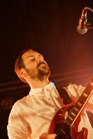 Yan and Noble of British Sea Power at the At the Edge of the Sea mini festival curated by The Wedding Present at Concorde2 in Brighton