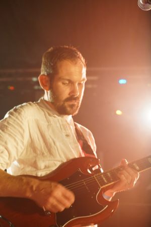 Yan and Noble of British Sea Power at the At the Edge of the Sea mini festival curated by The Wedding Present at Concorde2 in Brighton