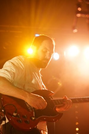 Yan and Noble of British Sea Power at the At the Edge of the Sea mini festival curated by The Wedding Present at Concorde2 in Brighton