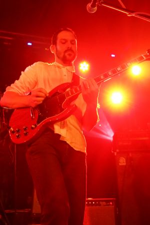 Yan and Noble of British Sea Power at the At the Edge of the Sea mini festival curated by The Wedding Present at Concorde2 in Brighton