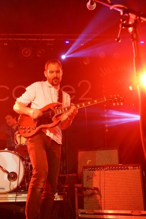 Yan and Noble of British Sea Power at the At the Edge of the Sea mini festival curated by The Wedding Present at Concorde2 in Brighton