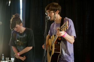 Summer Camp performing at the At the Edge of the Sea one-day festival hosted by The Wedding Present