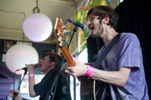 Summer Camp performing at the At the Edge of the Sea one-day festival hosted by The Wedding Present