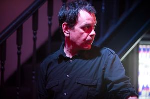 David Gedge backstage at the At the Edge of the Sea one-day festival hosted by The Wedding Present