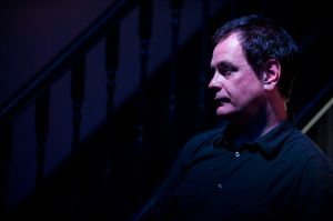 David Gedge backstage at the At the Edge of the Sea one-day festival hosted by The Wedding Present