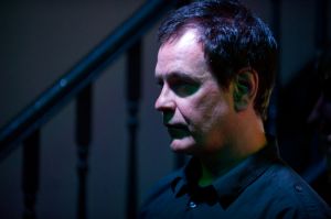 David Gedge backstage at the At the Edge of the Sea one-day festival hosted by The Wedding Present