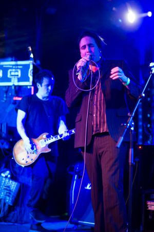 Art Brut perform at the annual, bank holiday extravaganza At the Edge of the Sea, hosted by The Wedding Present at Concorde2 in Brighton, August 24, 2014.