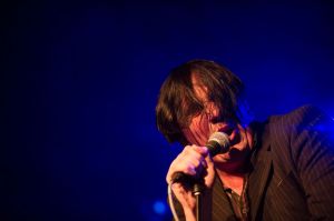 Art Brut perform at the annual, bank holiday extravaganza At the Edge of the Sea, hosted by The Wedding Present at Concorde2 in Brighton, August 24, 2014.