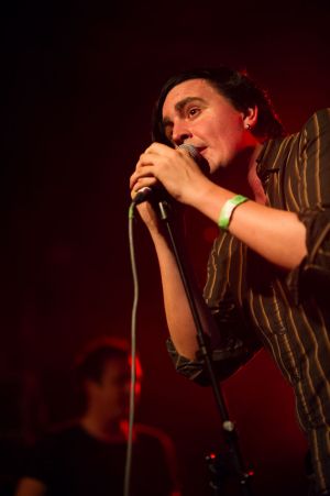 Art Brut perform at the annual, bank holiday extravaganza At the Edge of the Sea, hosted by The Wedding Present at Concorde2 in Brighton, August 24, 2014.