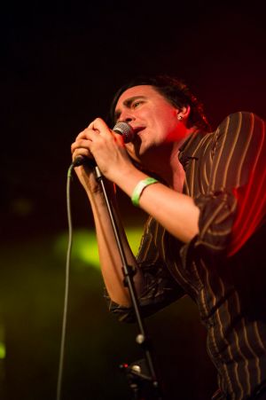 Art Brut perform at the annual, bank holiday extravaganza At the Edge of the Sea, hosted by The Wedding Present at Concorde2 in Brighton, August 24, 2014.