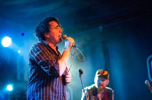 Art Brut perform at the annual, bank holiday extravaganza At the Edge of the Sea, hosted by The Wedding Present at Concorde2 in Brighton, August 24, 2014.