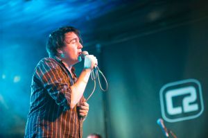 Art Brut perform at the annual, bank holiday extravaganza At the Edge of the Sea, hosted by The Wedding Present at Concorde2 in Brighton, August 24, 2014.