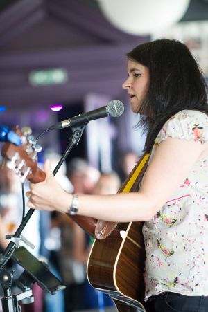 Emma Pollock performs at the annual, bank holiday extravaganza At the Edge of the Sea, hosted by The Wedding Present at Concorde2 in Brighton, August 24, 2014.