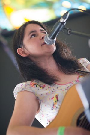Emma Pollock performs at the annual, bank holiday extravaganza At the Edge of the Sea, hosted by The Wedding Present at Concorde2 in Brighton, August 24, 2014.